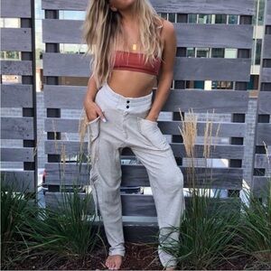 Tribe Kelley suede high rise cargo joggers size XL